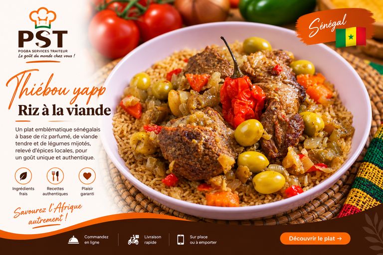 Riz à la viande (Thiébou yapp)